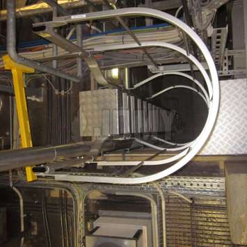 Industrial cage ladder for access on heights Industrial cage ladder for access on heights