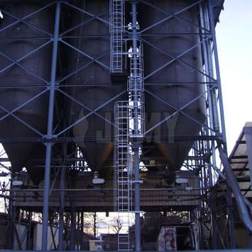 JOMY Caged aluminum ladders are fixed ladder forse_0_236_ JOMY fire escape ladder_ The most economic ladder _0_235_