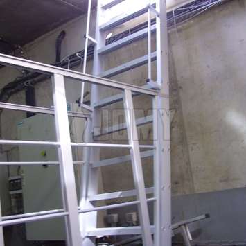 stepladder in an industrial environment