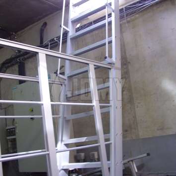 stepladder in an industrial environment stepladder in an industrial environment